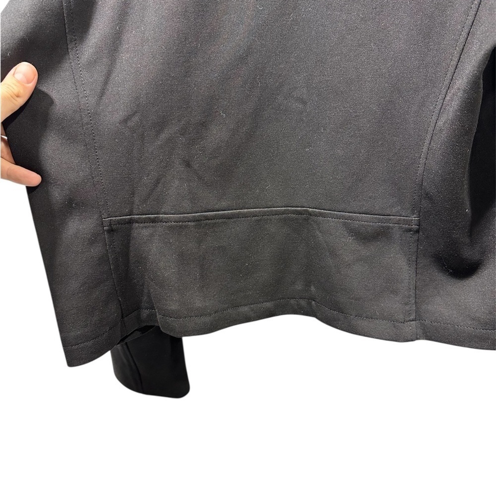 NWT Liz Claiborne Simply Liz black zip-front moto jacket Size XL - Picture 5 of 11